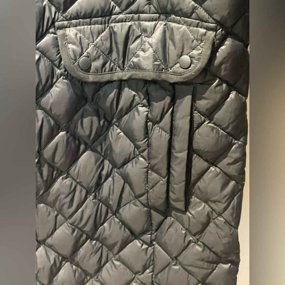 J Jill Quilted Jacket Women Black Down Barn Coat Chore Snap Front Goth Sz 3X - Picture 5 of 7